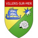 Pegatinas escudo de armas de Villers-sur-Mer adhesivo de la etiqueta engomada