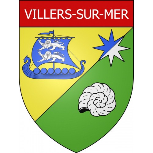Villers-sur-Mer Sticker wappen, gelsenkirchen, augsburg, klebender aufkleber