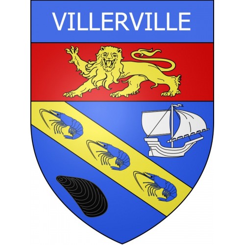 Stickers coat of arms Villerville adhesive sticker