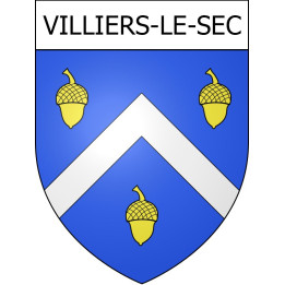 Pegatinas escudo de armas de Villiers-le-Sec adhesivo de la etiqueta engomada
