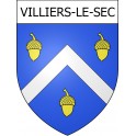 Pegatinas escudo de armas de Villiers-le-Sec adhesivo de la etiqueta engomada