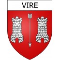 Pegatinas escudo de armas de Vire adhesivo de la etiqueta engomada