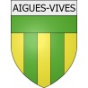 aigues-vives 09 ville Stickers blason autocollant adhésif