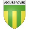 Pegatinas escudo de armas de Blausasc adhesivo de la etiqueta engomada