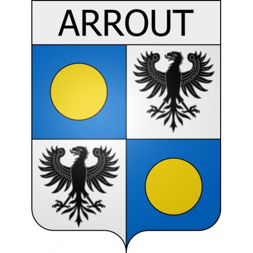 Pegatinas escudo de armas de Blausasc adhesivo de la etiqueta engomada