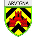 arvigna 09 ville Stickers blason autocollant adhésif
