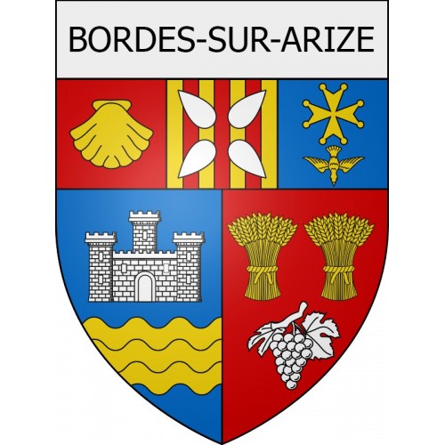 bordes-sur-arize 09 ville Stickers blason autocollant adhésif