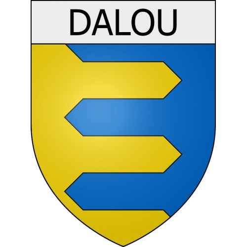 dalou 09 ville Stickers blason autocollant adhésif