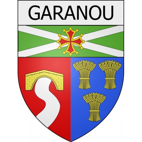 garanou 09 ville Stickers blason autocollant adhésif