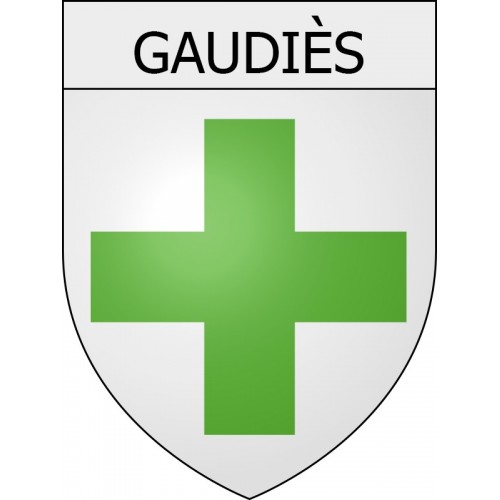 gaudiès 09 ville Stickers blason autocollant adhésif