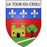la-tour-du-crieu 09 ville Stickers blason autocollant adhésif