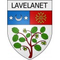 Pegatinas escudo de armas de Lavelanet adhesivo de la etiqueta engomada