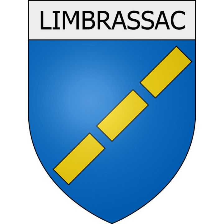 Pegatinas escudo de armas de Blausasc adhesivo de la etiqueta engomada