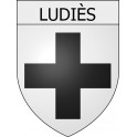 ludiès 09 ville Stickers blason autocollant adhésif