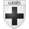 Pegatinas escudo de armas de Blausasc adhesivo de la etiqueta engomada