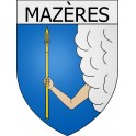 mazères 09 ville Stickers blason autocollant adhésif