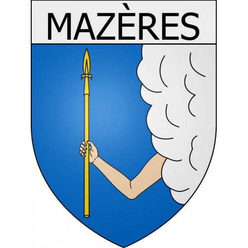 mazères 09 ville Stickers blason autocollant adhésif