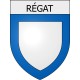 Pegatinas escudo de armas de Blausasc adhesivo de la etiqueta engomada