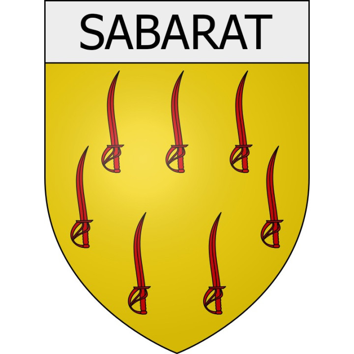 sabarat 09 ville Stickers blason autocollant adhésif