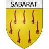 sabarat 09 ville Stickers blason autocollant adhésif