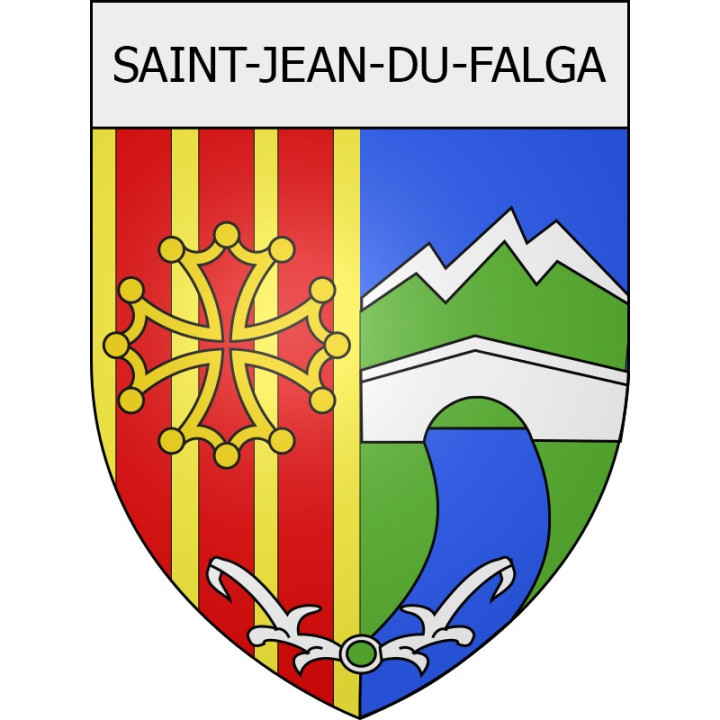 Pegatinas escudo de armas de Blausasc adhesivo de la etiqueta engomada