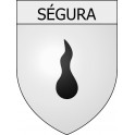 Pegatinas escudo de armas de Blausasc adhesivo de la etiqueta engomada