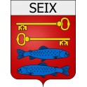 Pegatinas escudo de armas de Blausasc adhesivo de la etiqueta engomada