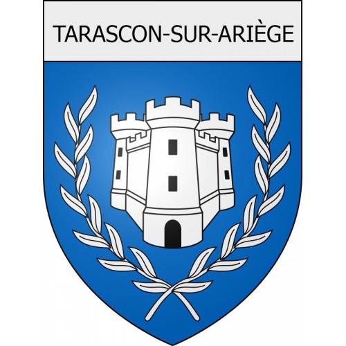 tarascon-sur-ariège 09 ville Stickers blason autocollant adhésif