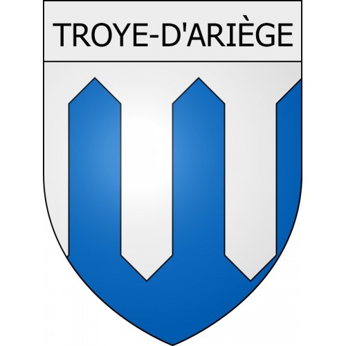 troye-d-ariège 09 ville Stickers blason autocollant adhésif