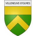 villeneuve-d-olmes 09 ville Stickers blason autocollant adhésif