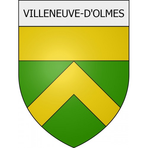 villeneuve-d-olmes 09 ville Stickers blason autocollant adhésif