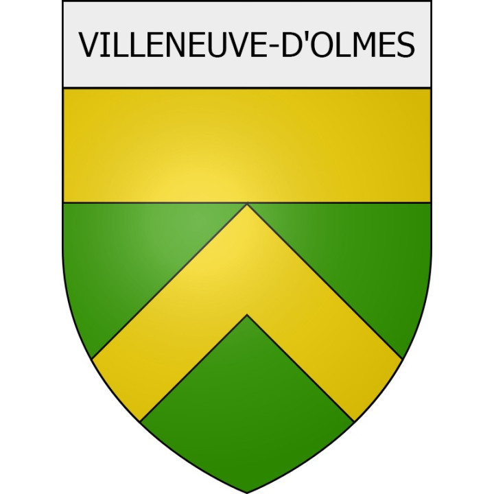 villeneuve-d-olmes 09 ville Stickers blason autocollant adhésif