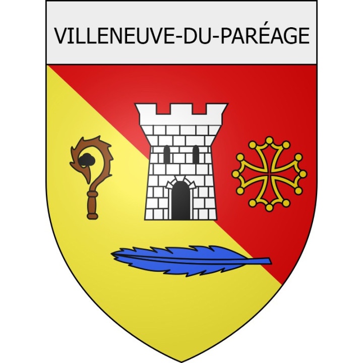villeneuve-du-paréage 09 ville Stickers blason autocollant adhésif