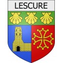 lescure 09 ville Stickers blason autocollant adhésif