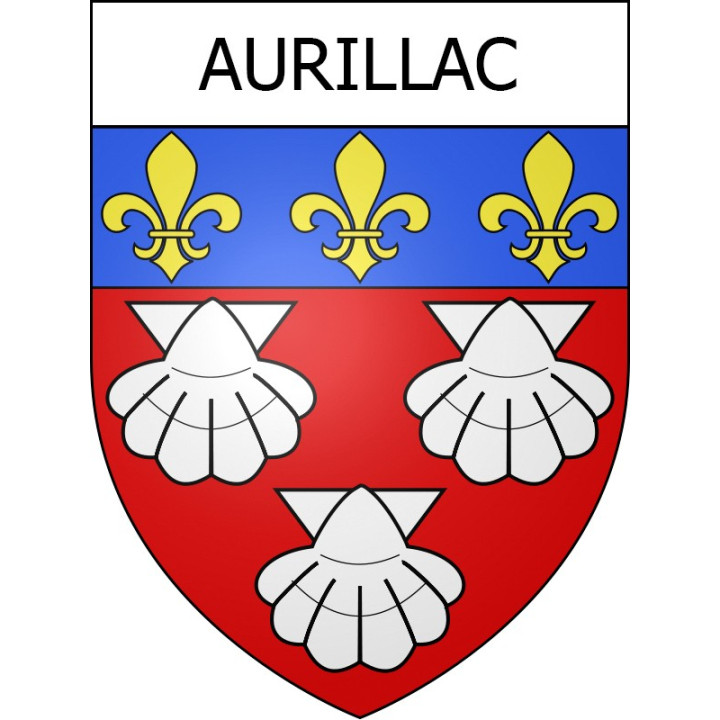 Pegatinas escudo de armas de Aurillac adhesivo de la etiqueta engomada