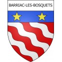 Pegatinas escudo de armas de Barriac-les-Bosquets adhesivo de la etiqueta engomada