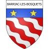 Pegatinas escudo de armas de Barriac-les-Bosquets adhesivo de la etiqueta engomada
