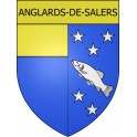 Pegatinas escudo de armas de Anglards-de-Salers adhesivo de la etiqueta engomada