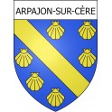 Stickers coat of arms Arpajon-sur-Cère adhesive sticker