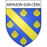 Stickers coat of arms Arpajon-sur-Cère adhesive sticker