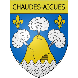 Stickers coat of arms Chaudes-Aigues adhesive sticker