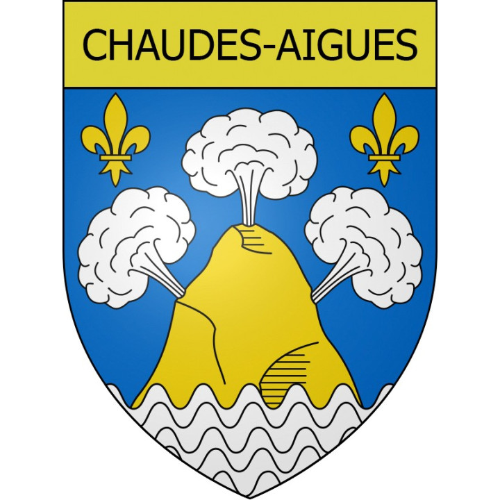 Chaudes-Aigues Sticker wappen, gelsenkirchen, augsburg, klebender aufkleber