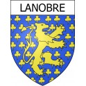 Pegatinas escudo de armas de Lanobre adhesivo de la etiqueta engomada