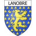 Stickers coat of arms Lanobre adhesive sticker