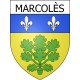 Marcolès 15 ville Stickers blason autocollant adhésif