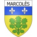 Pegatinas escudo de armas de Marcolès adhesivo de la etiqueta engomada