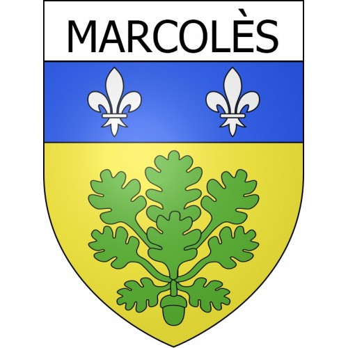 Marcolès 15 ville Stickers blason autocollant adhésif