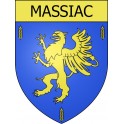 Pegatinas escudo de armas de Massiac adhesivo de la etiqueta engomada