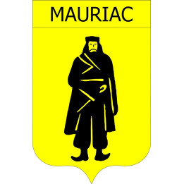 Pegatinas escudo de armas de Mauriac adhesivo de la etiqueta engomada