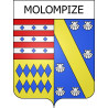 Stickers coat of arms Molompize adhesive sticker